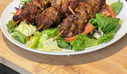 Brocheta ajo parmesano